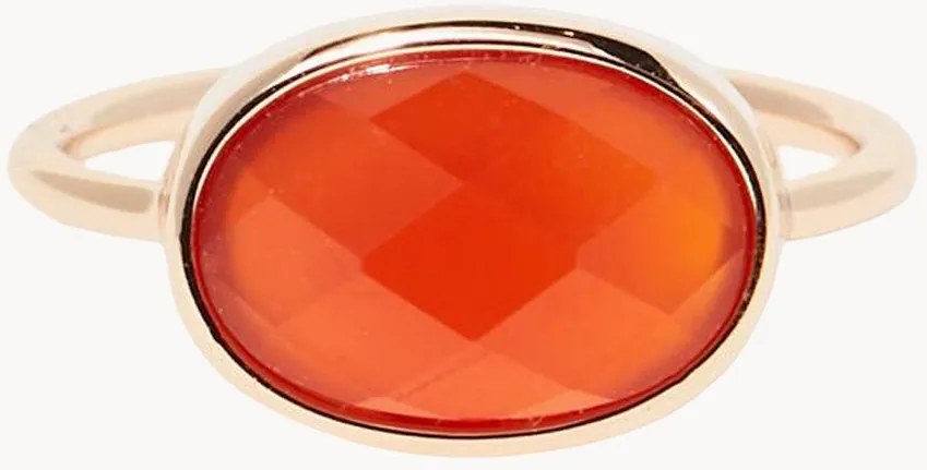 Anello placcato oro con agata Alessia