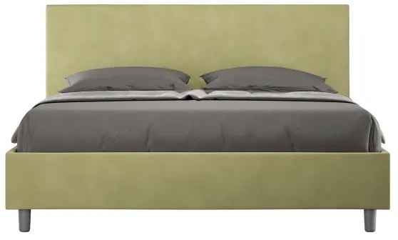 Letto matrimoniale e rete 160x190 in microfibra tč verde Adele