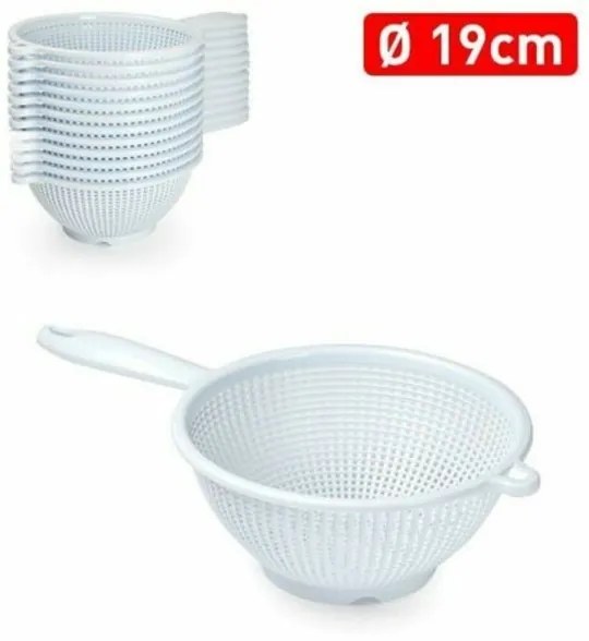 Trade Shop - Scolapasta Colino Setaccio Rotondo In Plastica Diametro 19cm Con Manico Cucina
