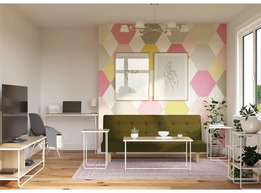 Scrivania con piano effetto frassino 49x99 cm Dante - Støraa