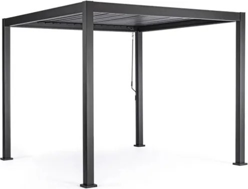 Pergola Bioclimatica 3x3 In Alluminio Con Lamelle Orientabili Antracite Pacific Bizzotto