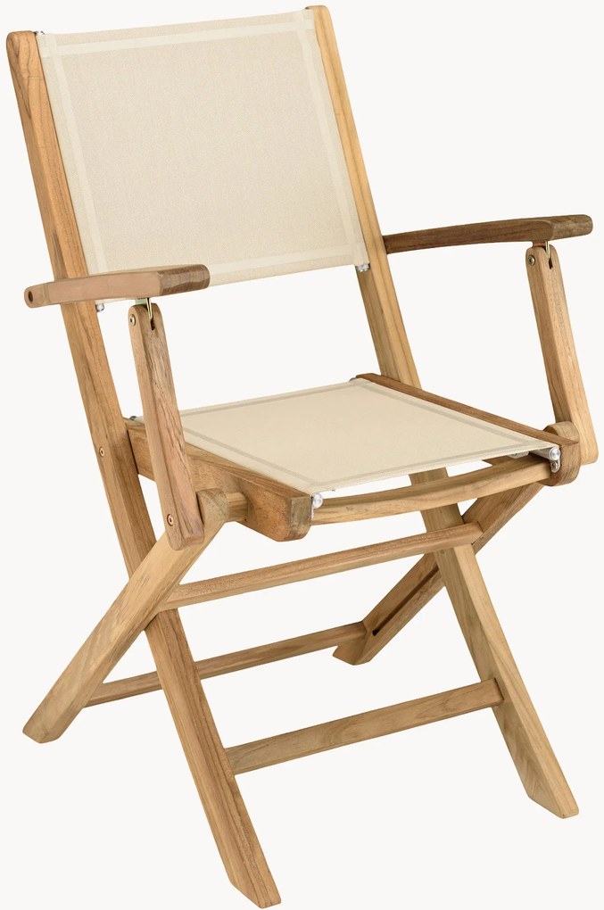 Set di 2 sedie da giardino pieghevoli in legno di teak Fun