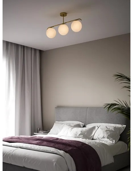 Nordlux - Lampadario a sospensione con supporto rigido GRANT 3xE14/25W/230V oro