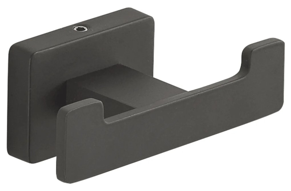 Doppio Appendiabito a Parete Gedy "Atena" Nero Opaco