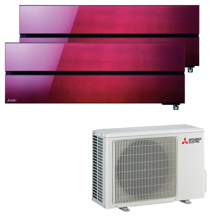 Condizionatore a muro multisplit MITSUBISHI ELECTRIC LN 9 + 9 14000 BTU classe raffreddamento A+++, rosso