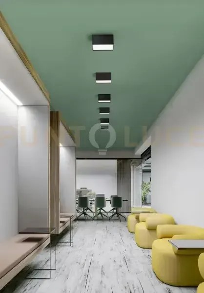 Tric plafoniera in alluminio nero led 20w 3000k cri?90 220-240v 50/...