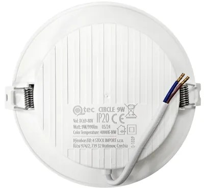 Lampada LED da incasso CIRCLE LED/9W/230V 4000K diametro 14,5 cm bianco