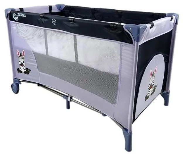 COSING - Lettino da viaggio regolabile ADAM Zebra Grey