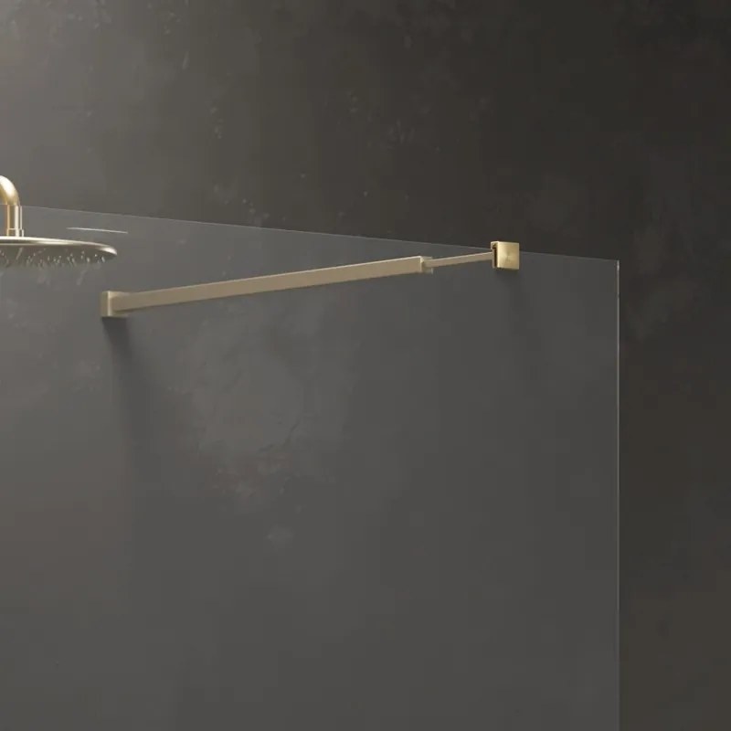 Kamalu - Parete doccia walk-in 170cm staffe dorate KW3000R