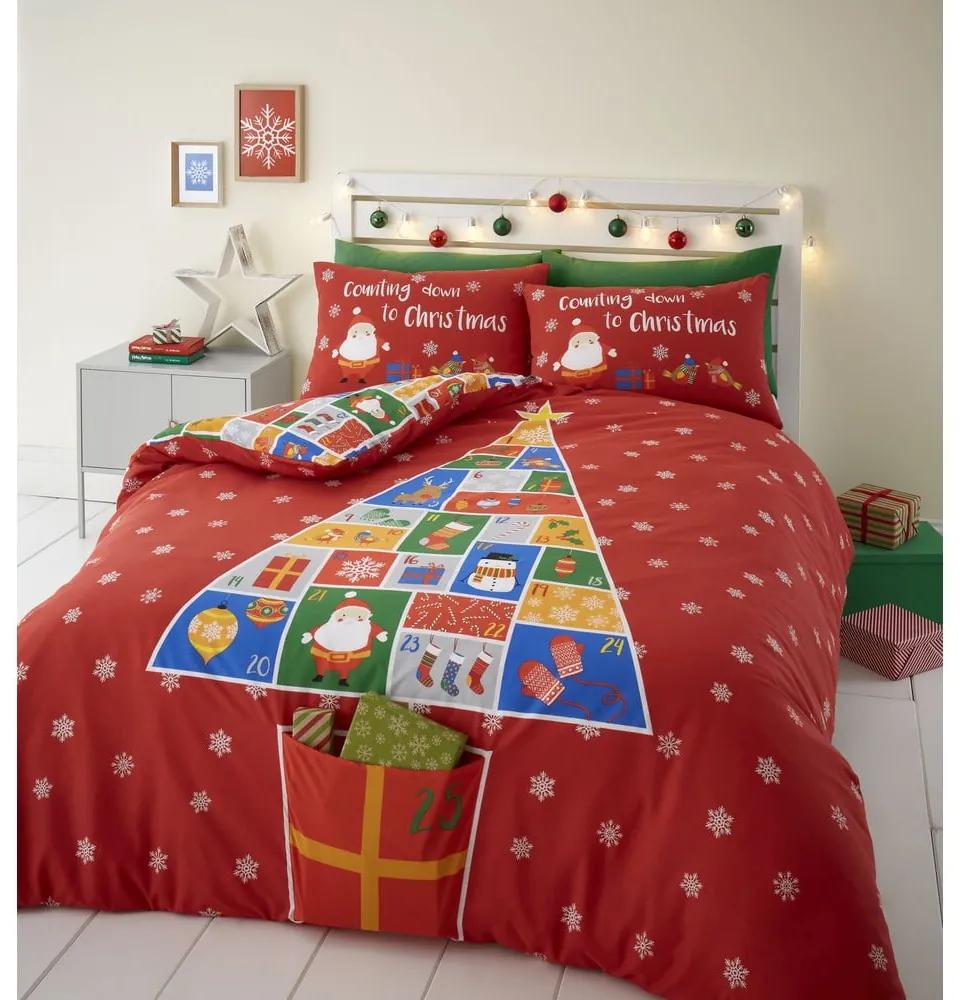 Biancheria da letto singola per bambini 135x200 cm Countdown to Christmas - Catherine Lansfield