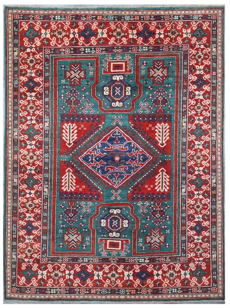 Kazak Tappeto 150 x 200 (Pakistan) Annodato A Mano