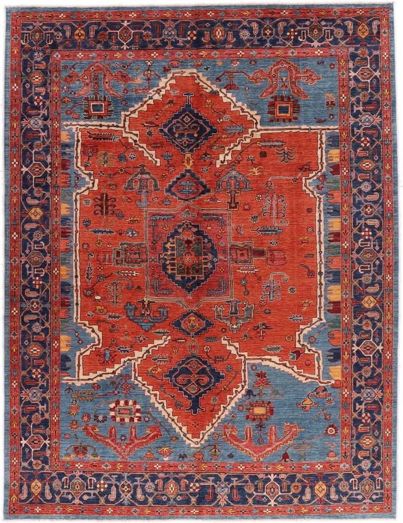 Heriz Tappeto orientale 370x280 (Pakistan) Annodato A Mano