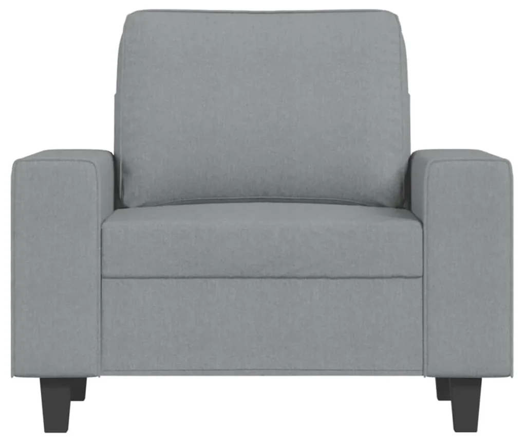 Poltrona grigio chiaro 60 cm in tessuto