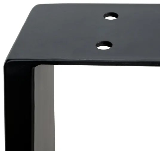 Gambe da tavolo Square rettangolari 72x60 cm in acciaio verniciato nero