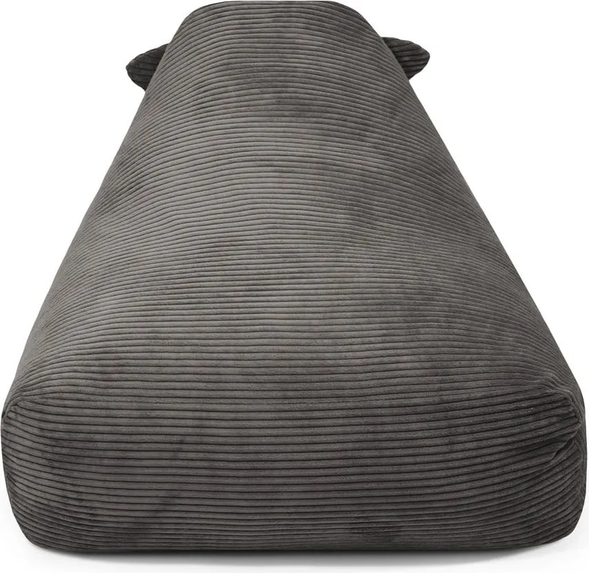 Pouf a sacco per bambini grigio scuro con rivestimento in velluto a coste Snug 80 Dragon – SLOWDOWN