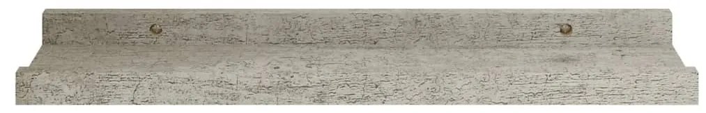 Mensole da parete 2 pz grigio cemento 40x9x3 cm