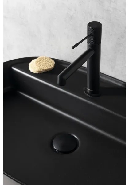 Sapho - Miscelatore per lavabo SOLARIS 20 cm nero opaco