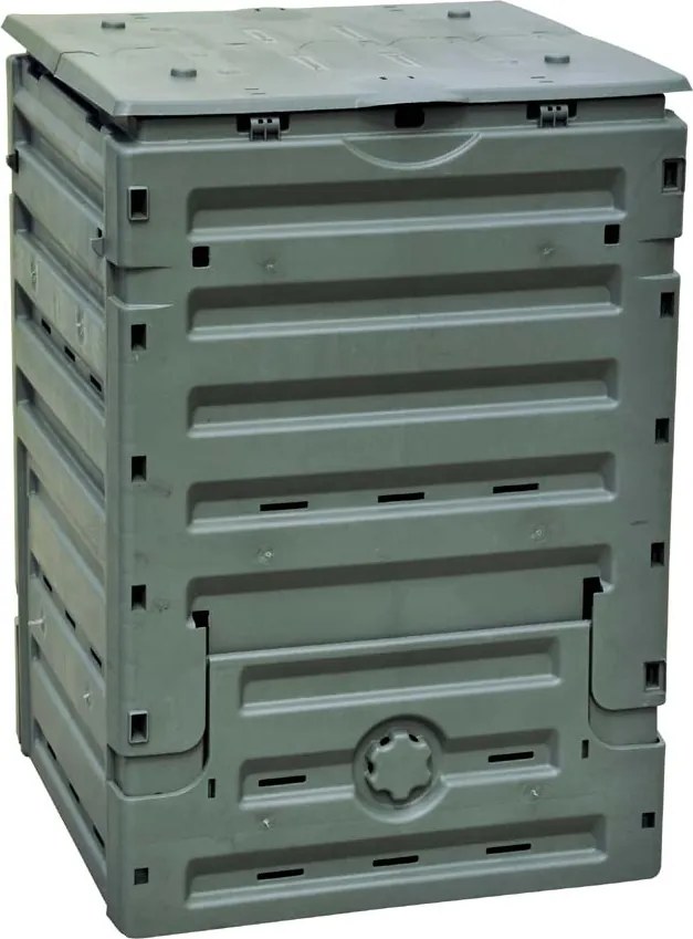 Compostiera da Giardino 300L 60x60xH90cm Rama Eco-Master Verde...