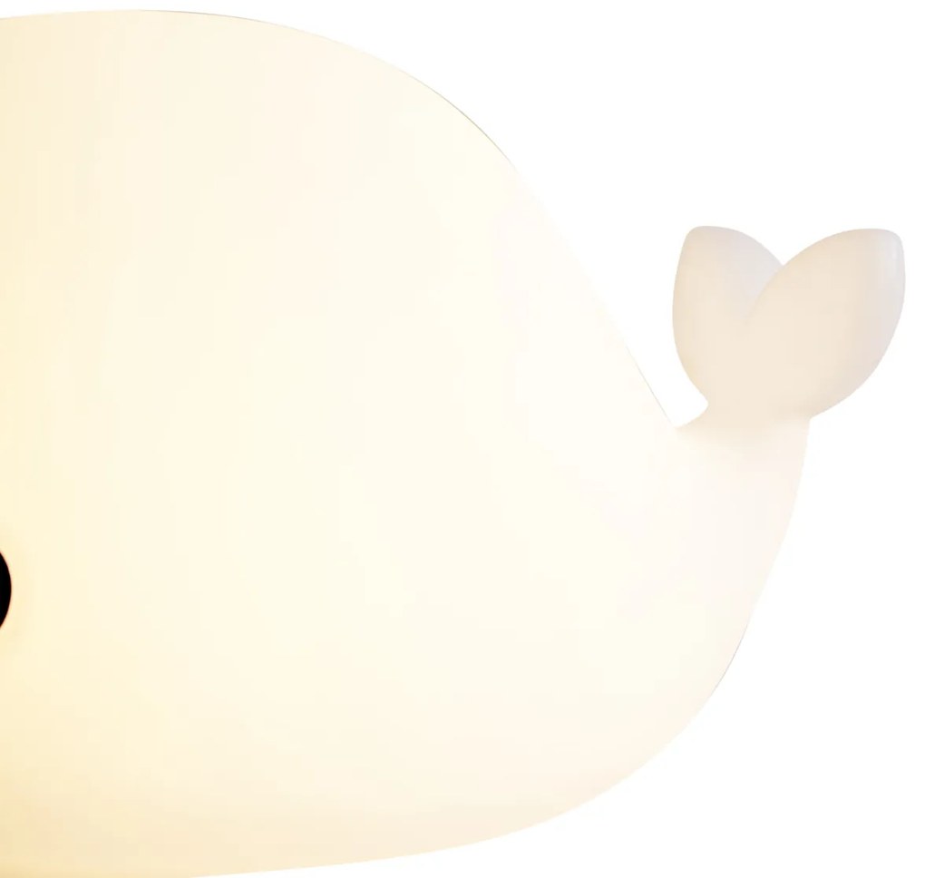 Lampada da tavolo bianca 50 cm con LED dimmerabile IP54 ricaricabile - Baby Whale