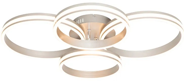 Plafoniera in acciaio con LED a 3 livelli di dimmerazione 4 luci - Navara