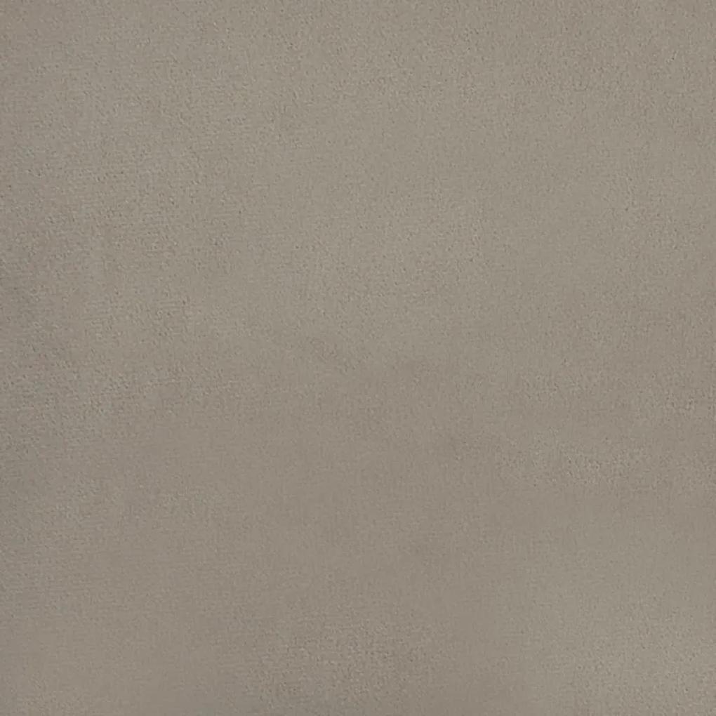 Poggiapiedi grigio chiaro 78x56x32 cm in velluto