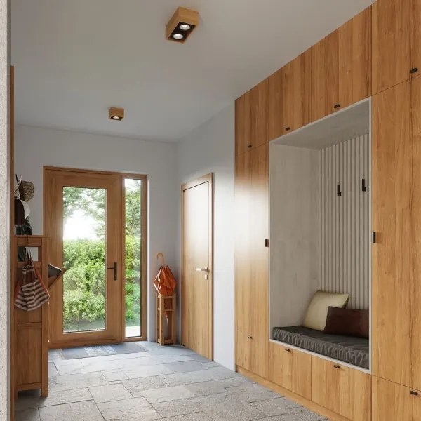 Sollux SL.0915 - Plafoniera QUATRO AR111 1xGU10/40W/230V faggio