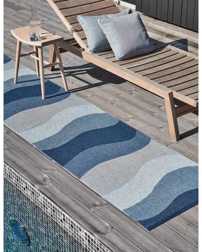 Passatoia da interno/esterno blu 70x300 cm Urvi Water – Pappelina