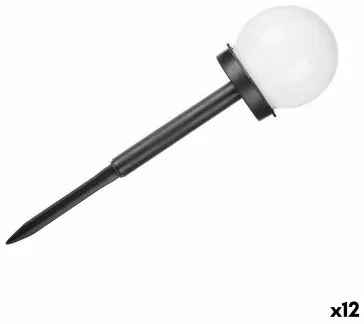 Faro Sfera Ricarica a luce solare Bianco Nero Plastica 10 x 34,5 x 10 cm (12 Unità)