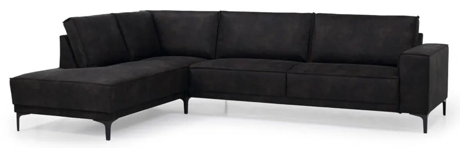 Divano angolare antracite in similpelle (angolo sinistro) Copenhagen - Scandic