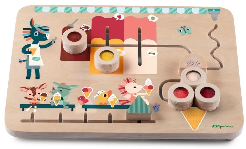 Lilliputiens - Pannello in legno - Labirinto di gelato
