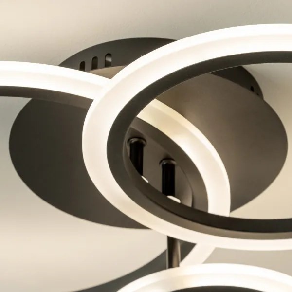 Brilagi - Lampadario a plafone LED dimmerabile ORBITS LED/40W/230V 3000-6500K nero + +TC