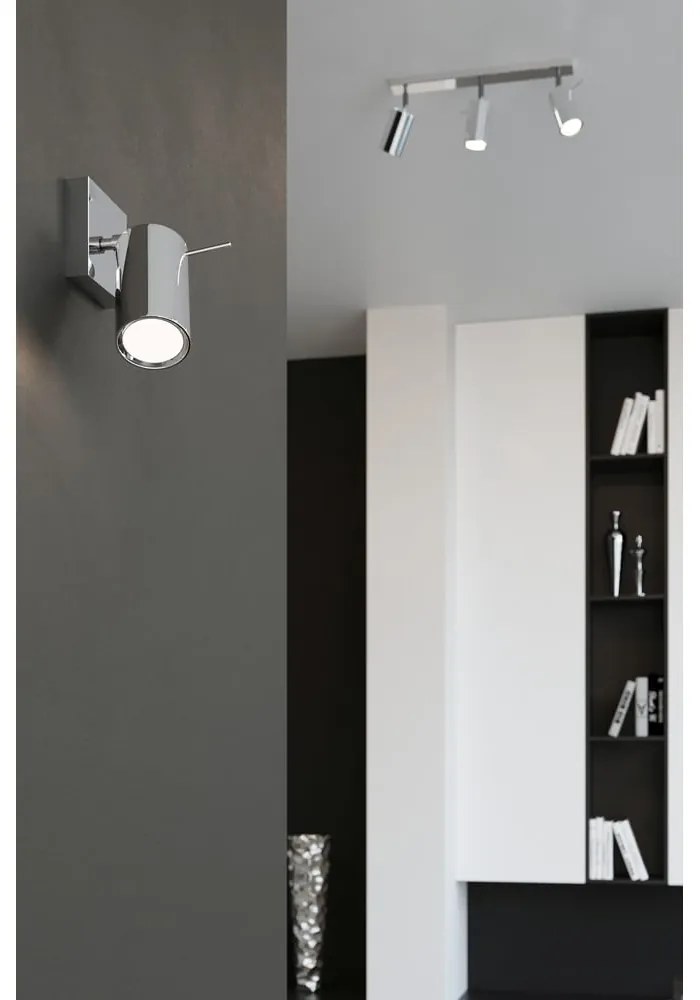 Lampada da soffitto in argento 4L Etna - Sollux