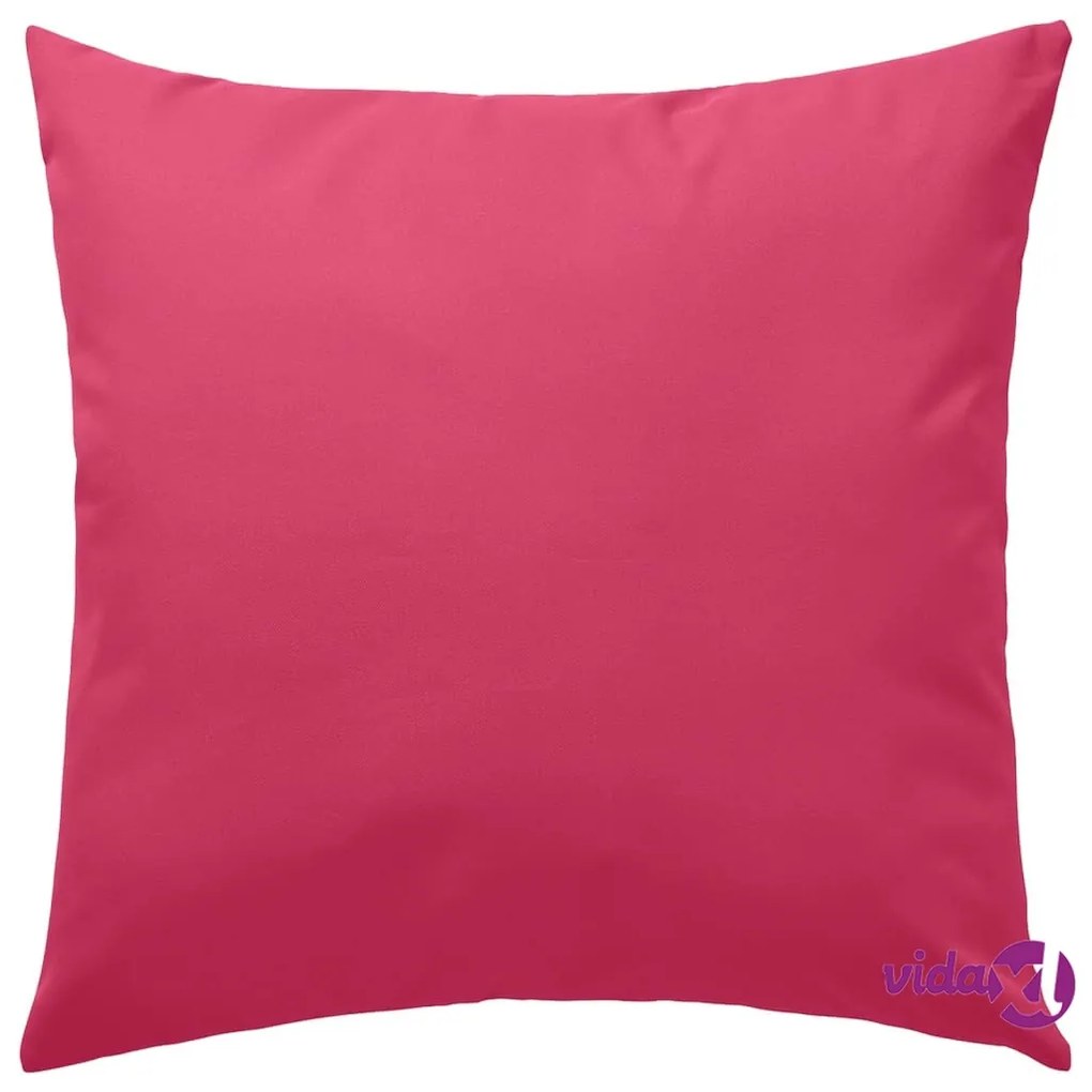 vidaXL Cuscini da Esterno 2 pz 60x60 cm Rosa