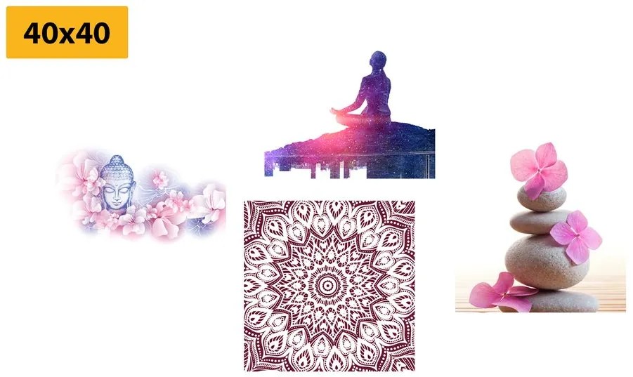 Set di quadri – Feng Shui in rosa