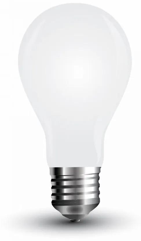 Lampada Led Con Filamento E27 A60 4W Caldo 2700K In Vetro Bianco 360 Gradi SKU-4489