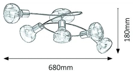 Rabalux 5552 - Lampadario fisso HOLLY 5xE14/40W/230V oro