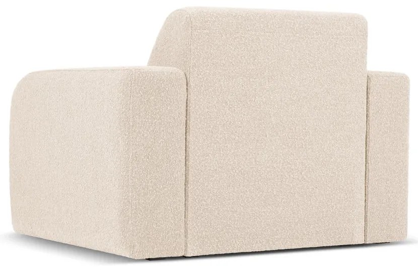 Poltrona beige in tessuto bouclé Molino - Micadoni Home