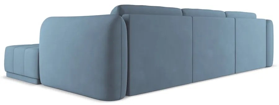 Divano angolare azzurro (con penisola a destra) Hoku – Makamii