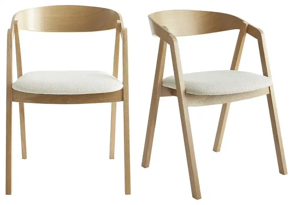 Set di 2 sedie in legno bianche AURELIA