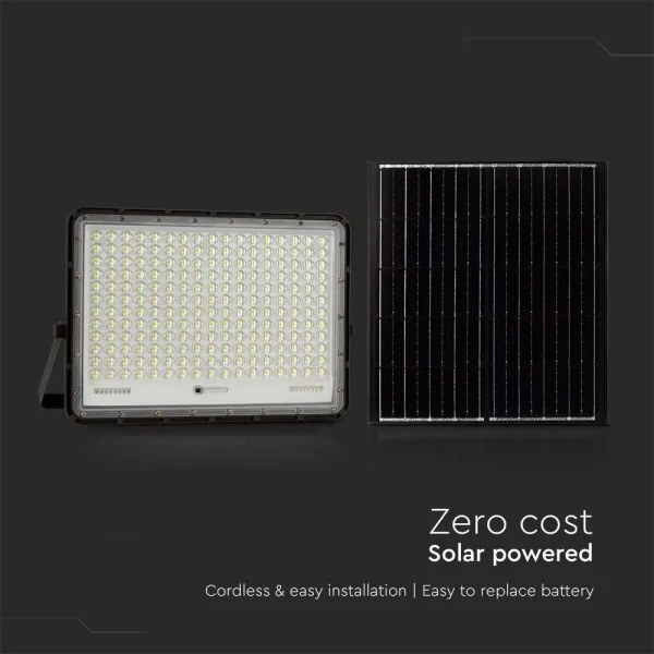 LED Proiettore solare da esterno LED/30W/3,2V 6400K nero + +TC