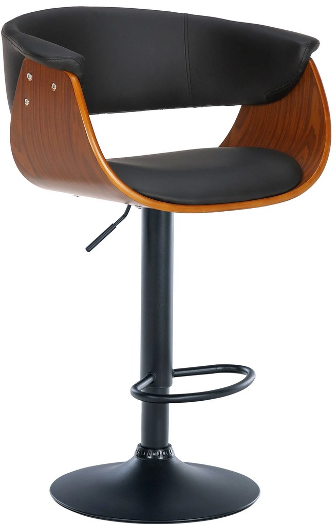 Sgabello Bar Vestal Rotante Con Rivestimento Personalizzabile / Walnuss/schwarz / Kunstleder