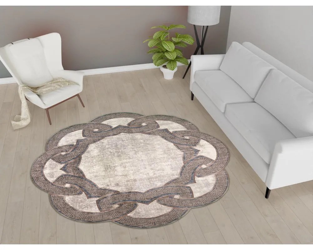 Tappeto rotondo beige ø 160 cm - Vitaus