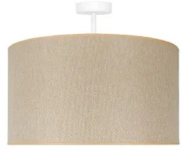 Duolla - Lampadario a plafone ROLLER ECO RECYCLING 1xE27/15W/230V diametro 45 cm color crema