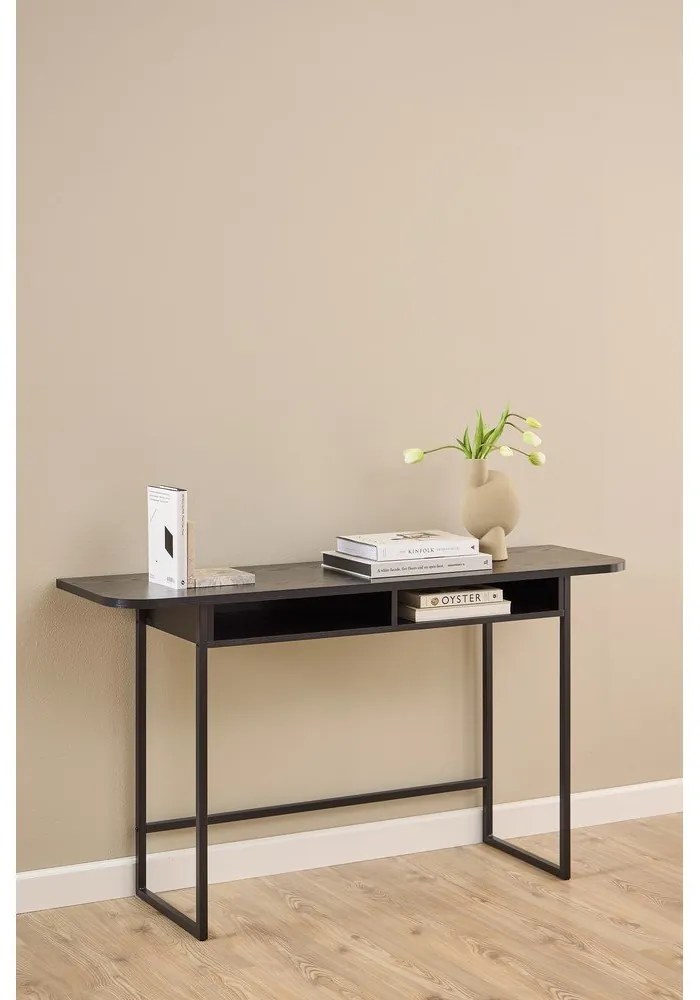 Tavolo consolle nero con effetto frassino 40x140 cm Darlington – Actona