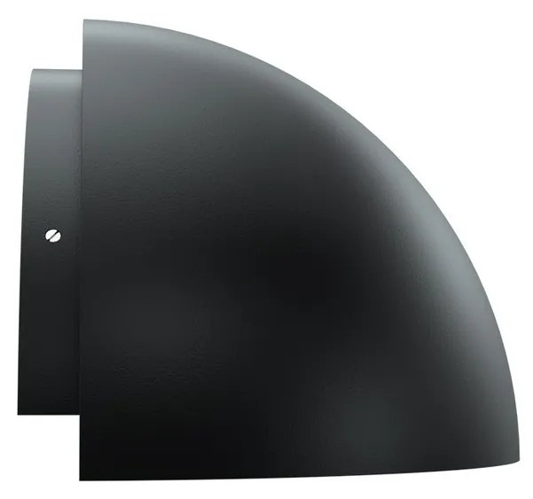 Applique Curva Monodirezionale con base E27 IP54 Nera - Serie BRINA
