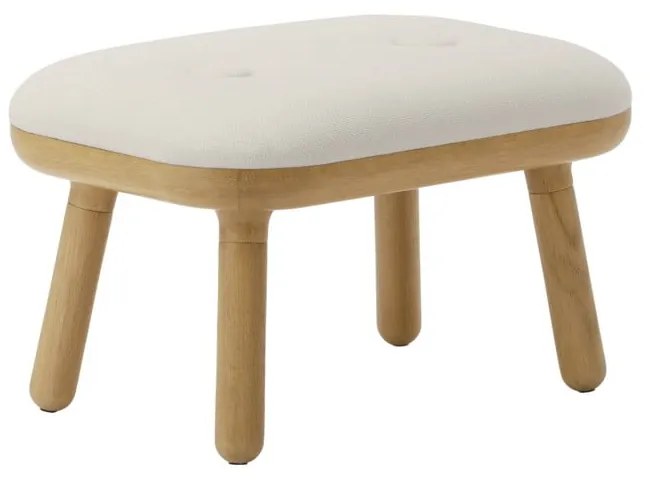 Sgabello bianco/di colore naturale Paff Low – UMAGE