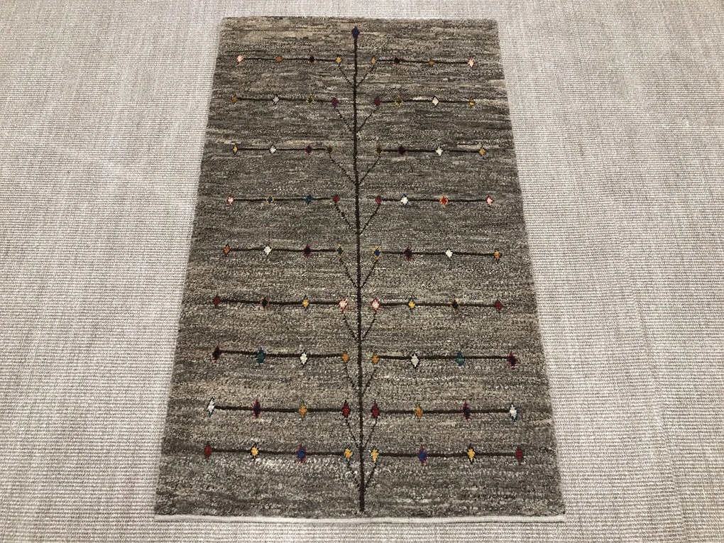 Gabbeh Tappeto persiano 140 x 80 Grigio (Iran) Annodato A Mano