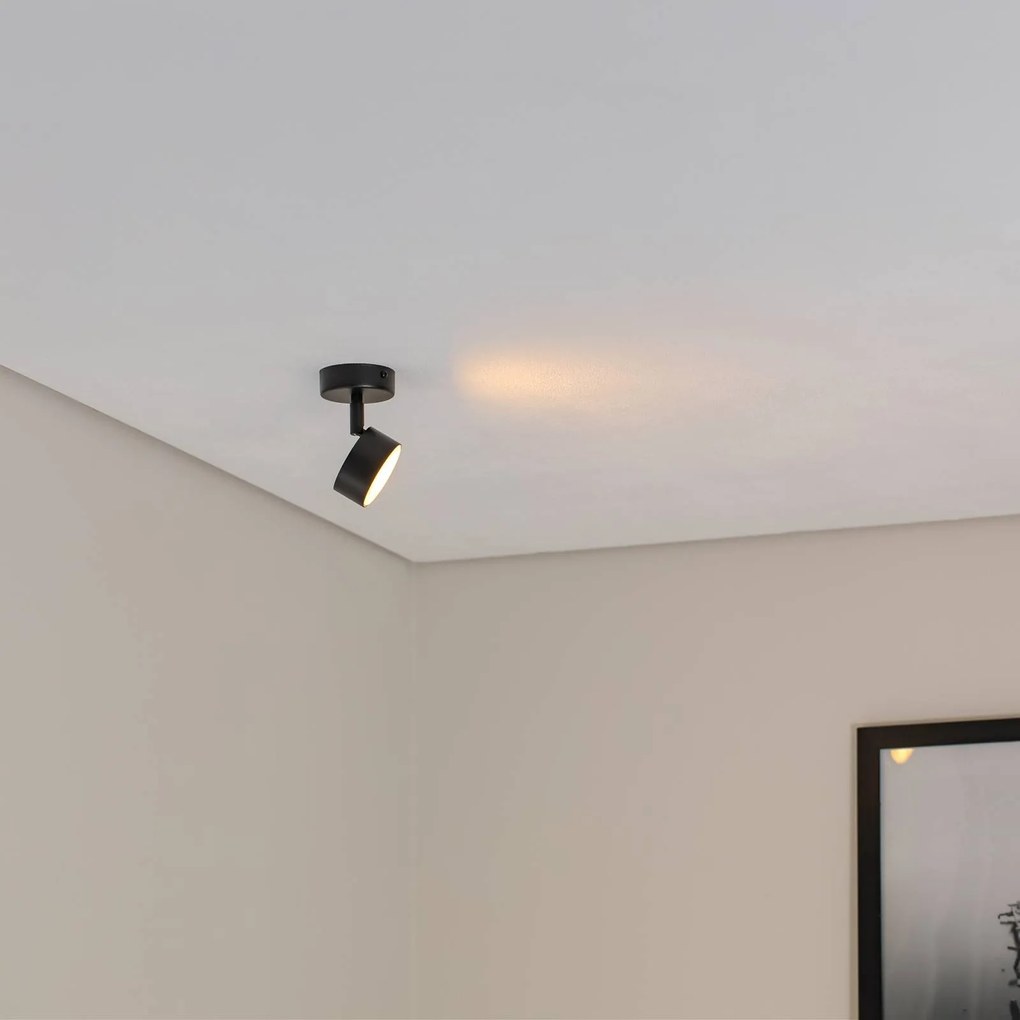SIGMA Faretto da soffitto Nemo, 15 cm, nero, orientabile, GX53