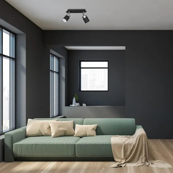 Faretto JOKER 2xGU10/25W/230V nero/cromo lucido