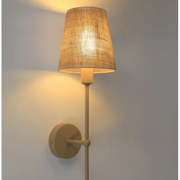 Lampada da parete MADELA 1xE14/40W/230V iuta/beige